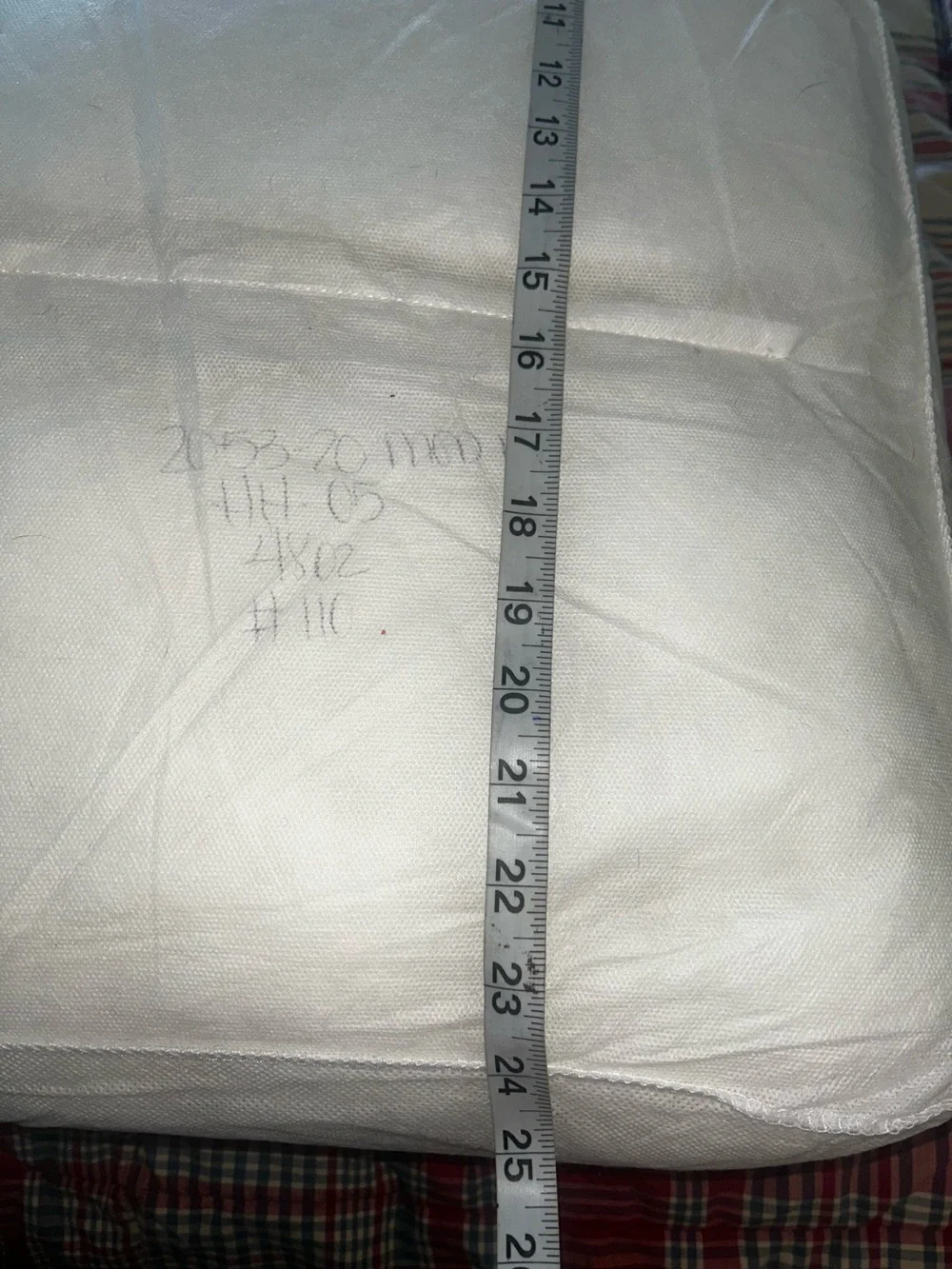 Washable chair cushion back (insert and cover) Velvety Finish